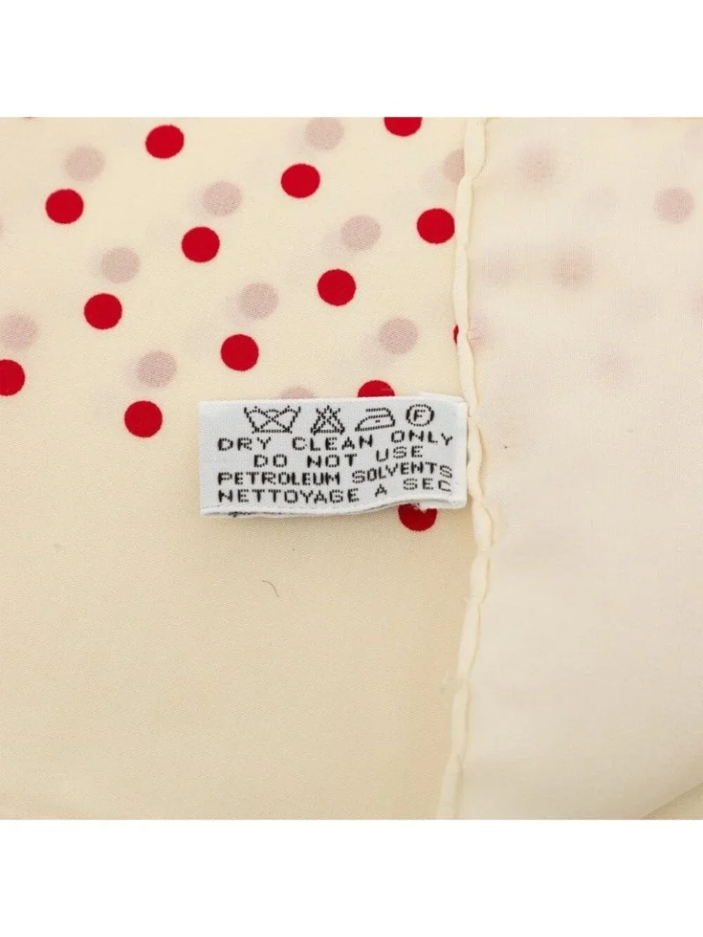 Chanel CC Logo Scarf Red Ivory Silk